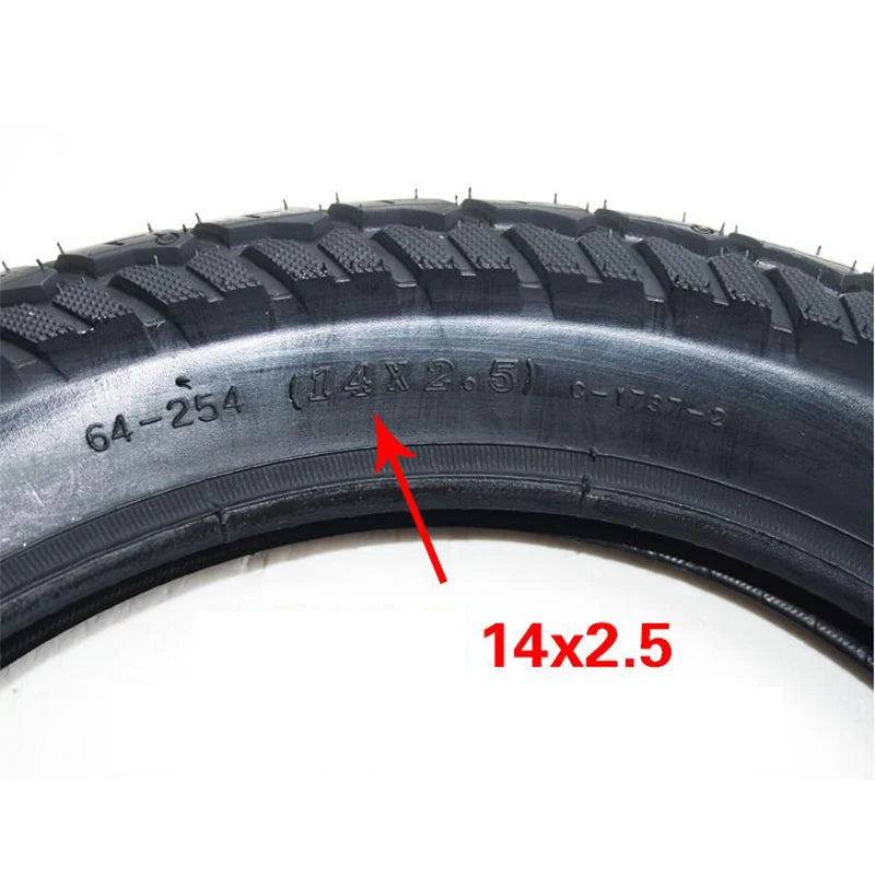 Electric Bicycle Tires 14x2.50 64-254 fits for 14 Inch Electric bicycle electric vehicle 14x2.5 inner tube Anti Puncture CST