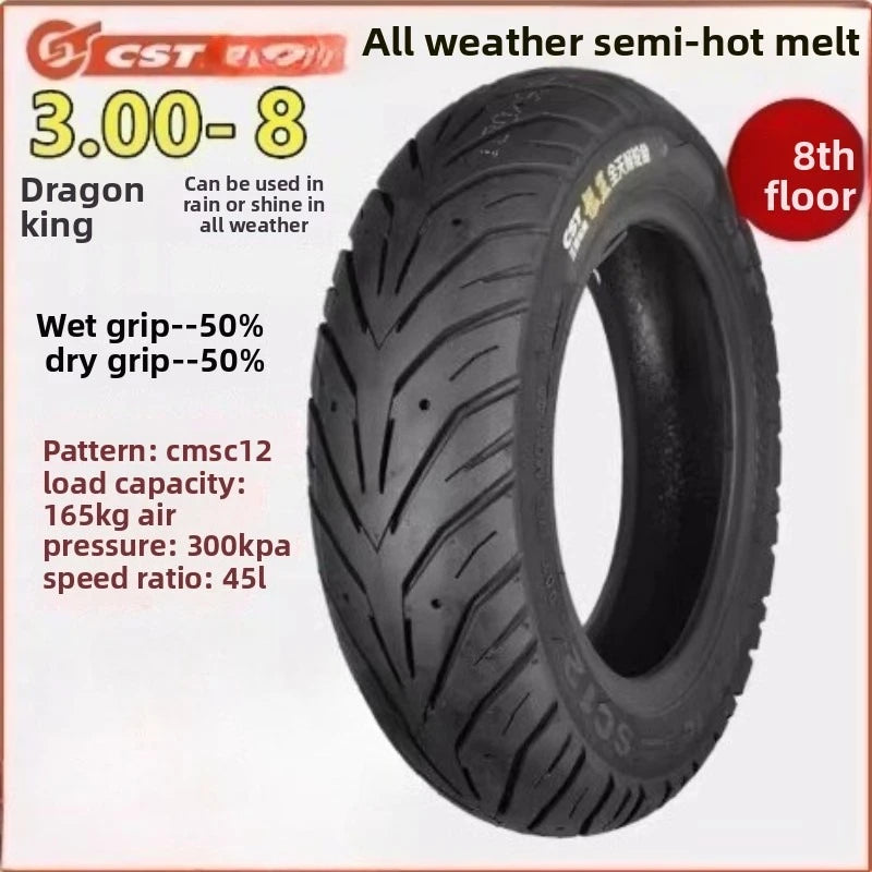 CST Chaoyang Tubeless 3.00-8 vacuum tire tricycle  trolley wheelchair tires 3.00-8 Tire for Electric Vehicles E-Bike