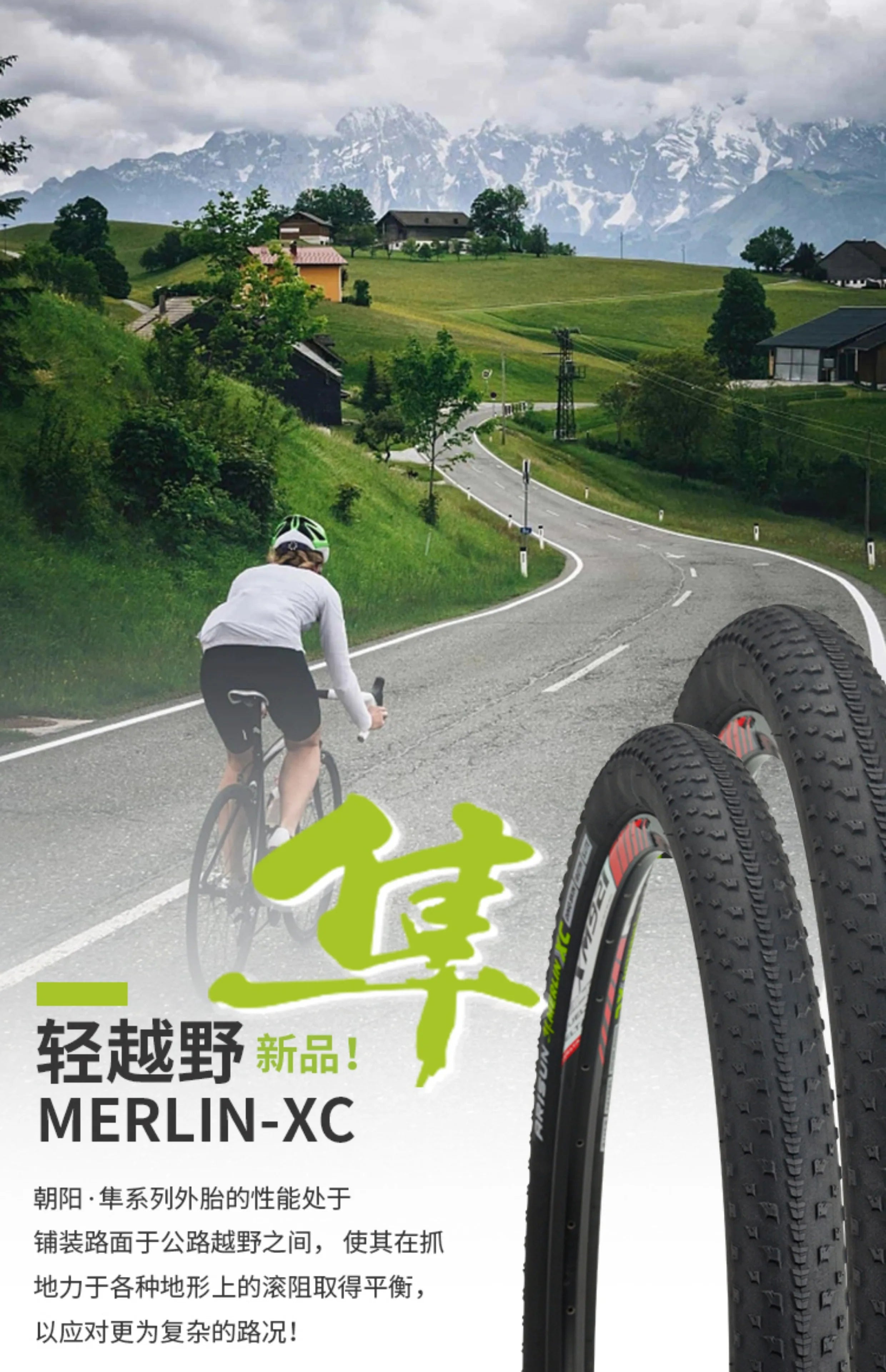 CHAOYANG ARISUN Original MERLIN XC 26x1.95/27.5x1.95/29x1.95 Dino Skin Folding Tire for XC Road Gravel MTB Bicycle Cycling Parts