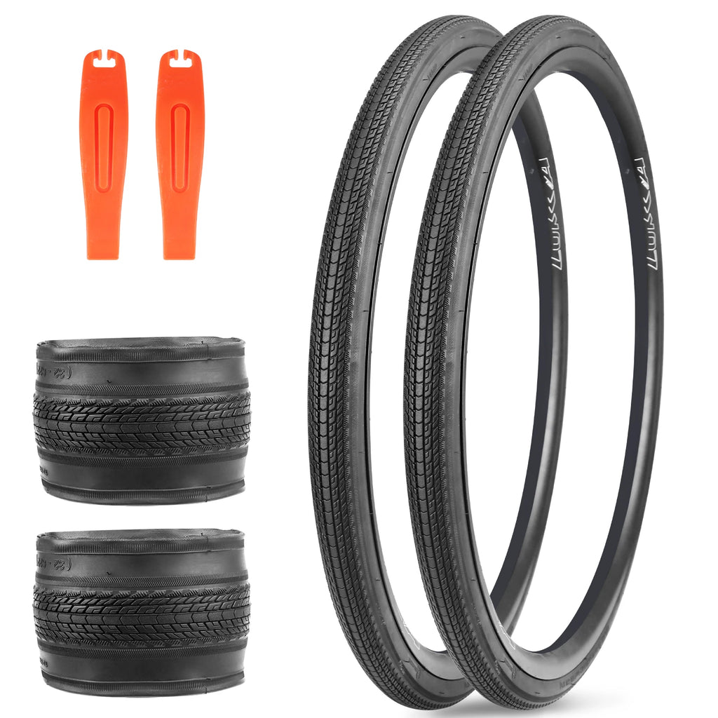 ZUKKA 2 Pack 700x28/32/35C Road Gravel Bike Tires Foldable High Grip Durable Off-Road for Commuter Cycling