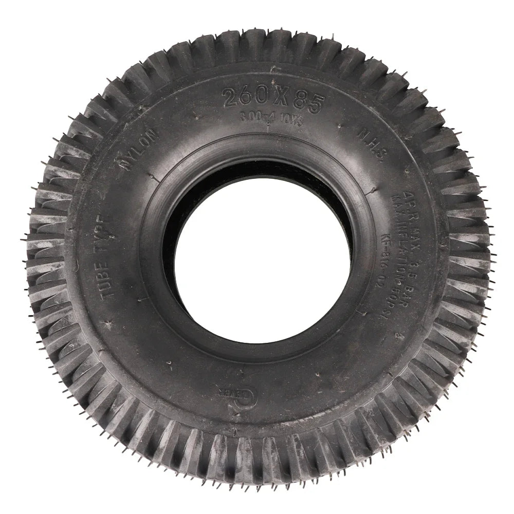 Wear Resistant 4.10/3.50-4 Inner Tube 260X85 Tires Knobbly Block Tread Puncture Proof Outer Tire Set for Scooter Wheelchair