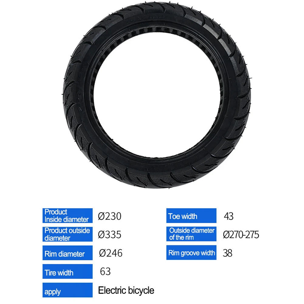 Puncture Resistant Tire For Ebike Accessory 14x2.5 Solid Tire Excellent Grip And Traction Minimal Maintenance Required