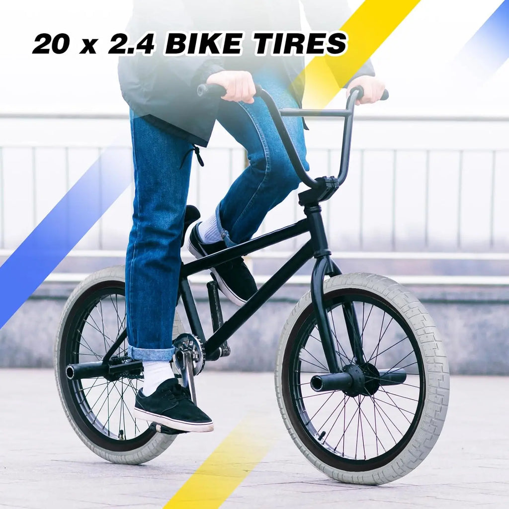 ZUKKA 20 x 2.4 Bike Tire 2 Pack 20 Inch Bike Tires Folding Replacement Tire for Kids Bike, MTB Mountain Bike, BMX Freestyle