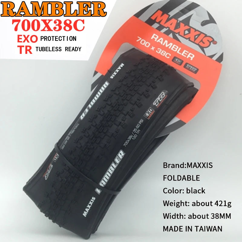 MAXXIS RAMBLER TUBELESS 700x38C/40C/45C/50C 650x47B 27.5x1.5 GRAVEL/ADVENTURE Gravel and dirt road racing tire of bicycle