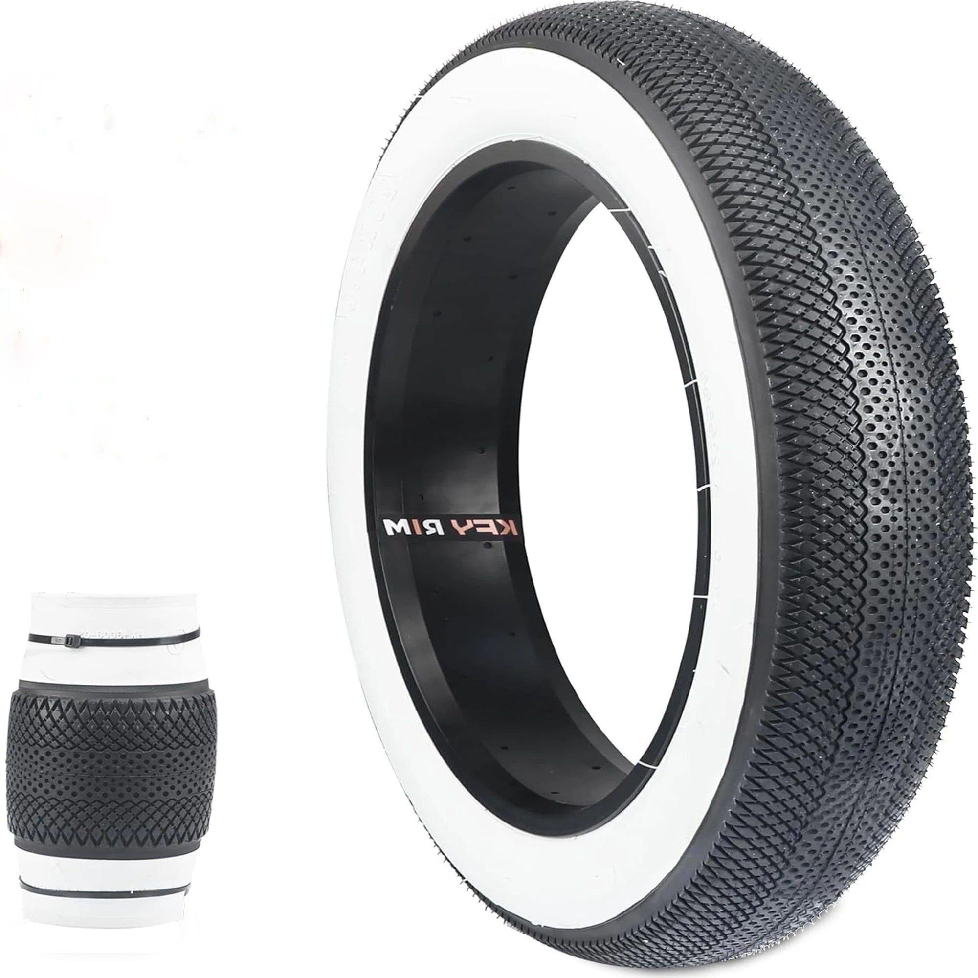 ZUKKA  Fat Bike Tire 20"x4" E-Bike Tire Compatible Replacement Bicycle Tire for Mountain Snow and Beach Bike