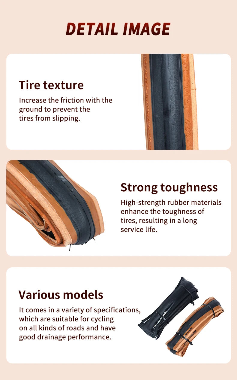 Ontrack Folded Tire Road 700X25C 28C Blade 30Tpi Skin Wall Black Road Bike Tire Bicycle Clincher Foldable Gravel Tyre