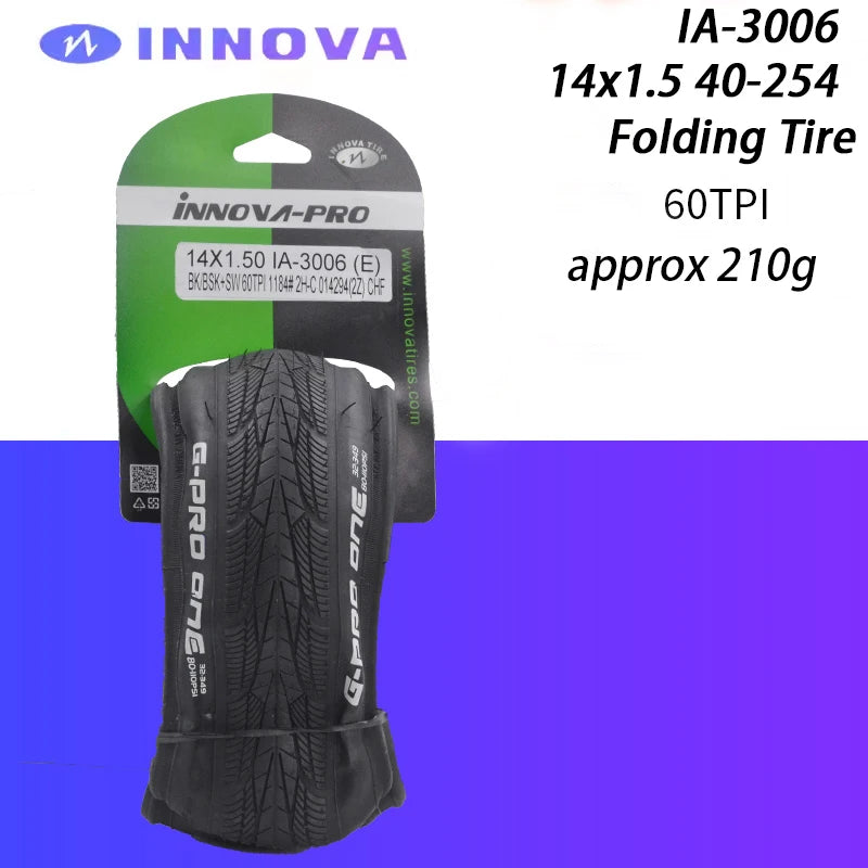 INNOVA Original 14x1.5 Folding Bicycle Folding/Wired Tires 14 inch 412 Small Wheel Bike Tire IA-3006/2084 Cycling Parts