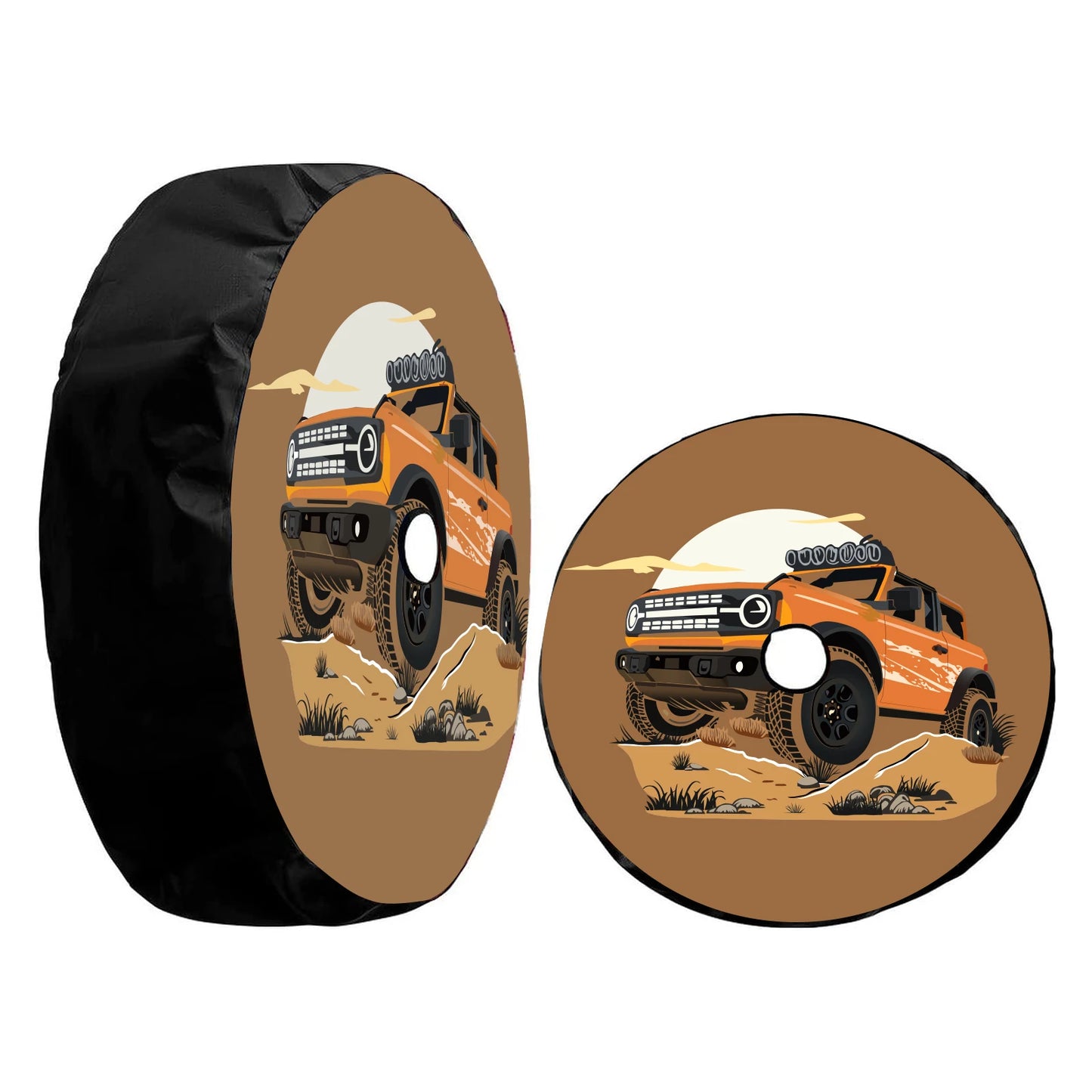 LS AUTO Car Exterior Accessories 32 Inches Spare Tire Cover Back Wheel Cover Storage Bag Protector For Ford Bronco 2021 2022