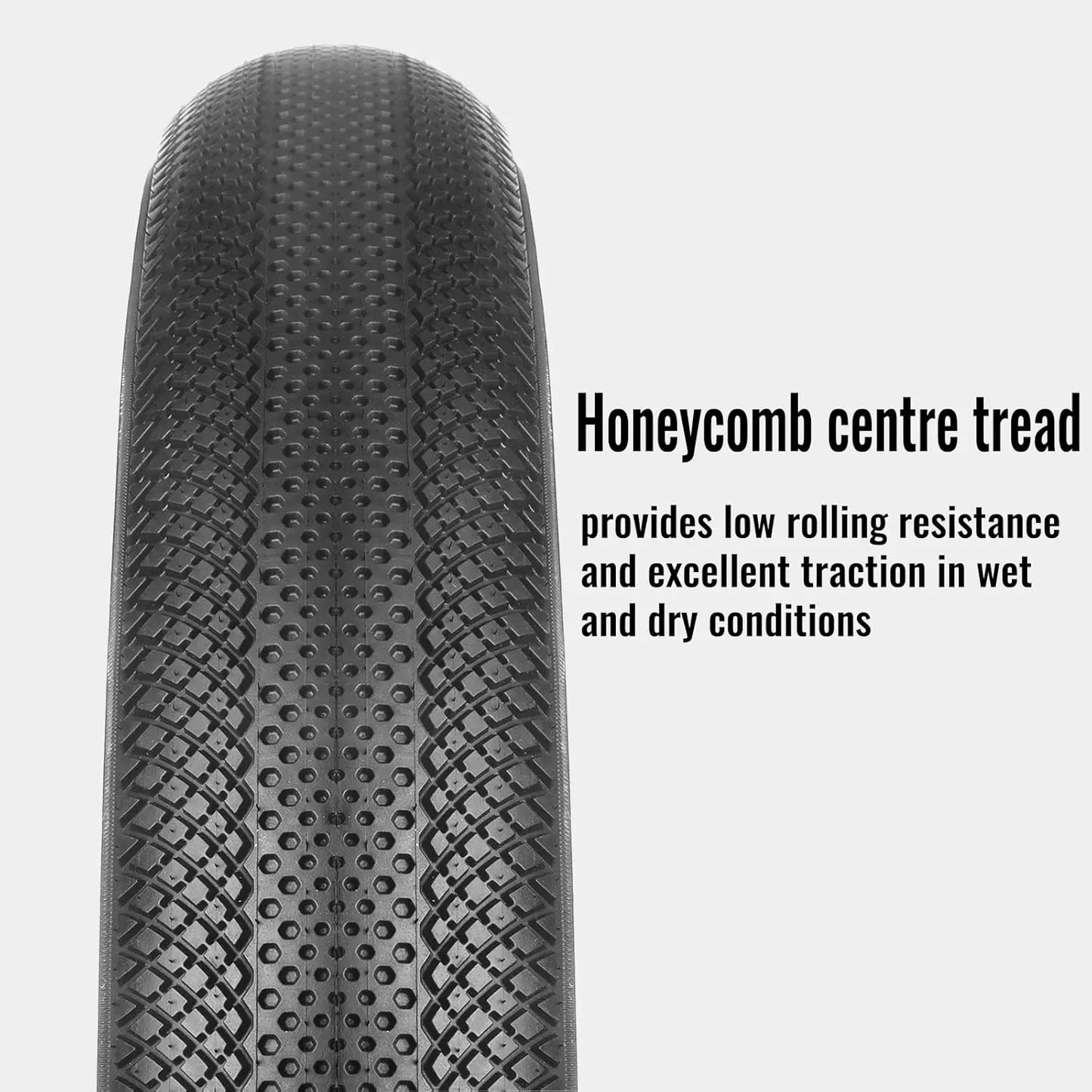 EBike Fat Replacement Tire 20x4.0 Inch High-Performance Wear-Resistant Folding Fat Tire for Electric Urban Mountain