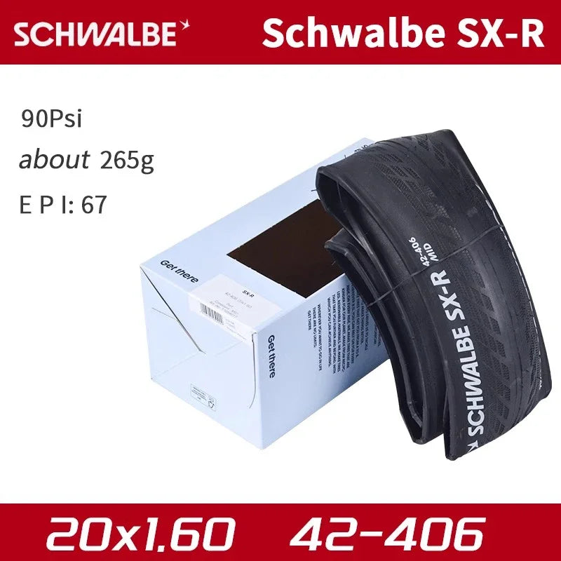 SCHWALBE Original SX-R 20x1.65/20x1.85/20x1 1/8 Folding Tire for BMX Bike Small Wheel Folding Bicycle Cycling Parts