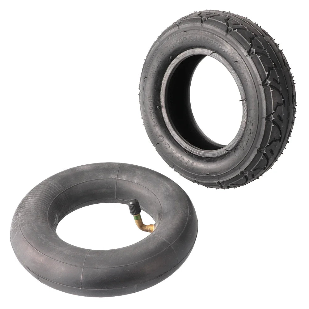 175x50 7-inch Inflatable Rubber Bent Valve Tire for Electric Scooter and Thickened Wear-resistant and Anti-slip Inner Tube Set