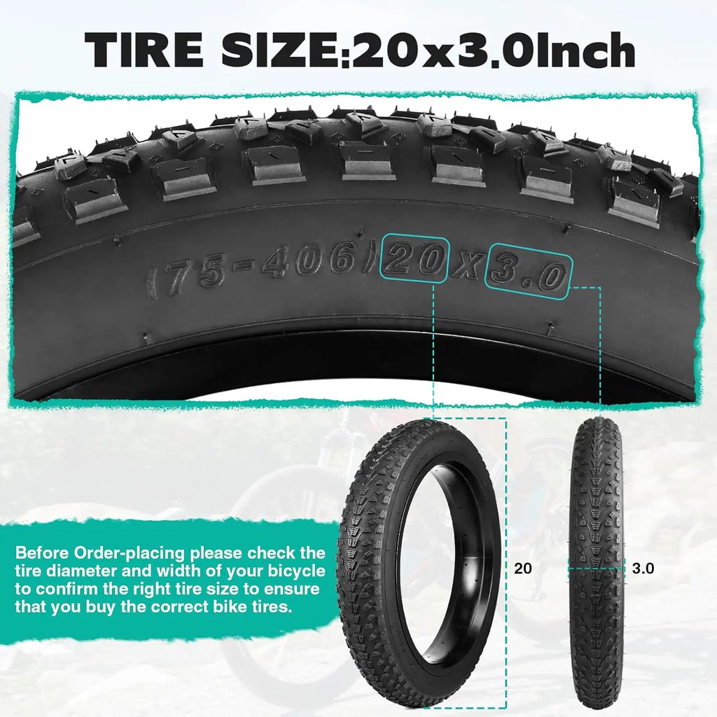 ZUKKA 20/26x3.0 Electric Bike Tire Fat E-Bike Tires Heavy Duty High-Performance Wear-Resistant Mountain Snow Bicycle Tires/Tubes