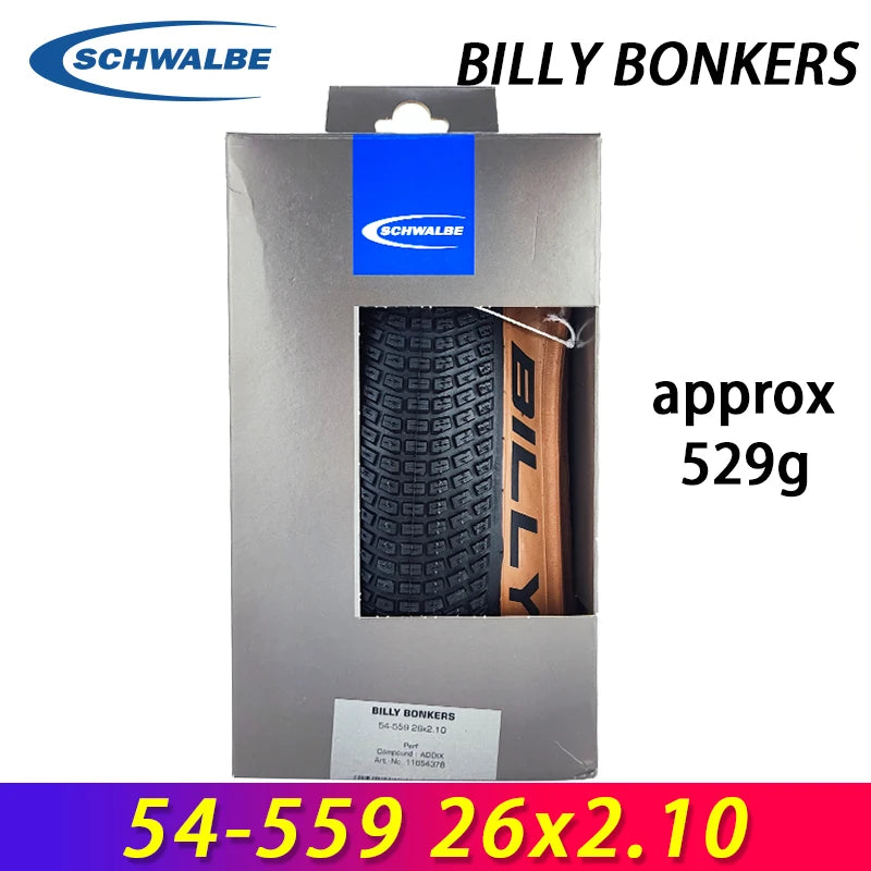 SCHWALBE Original BILLY BONKERS 18/20x1.50 2.00/26x2.10 Folding Tire for Dirt Jump MTB Bike BMX PumpTrack Bicycle Cycling Parts