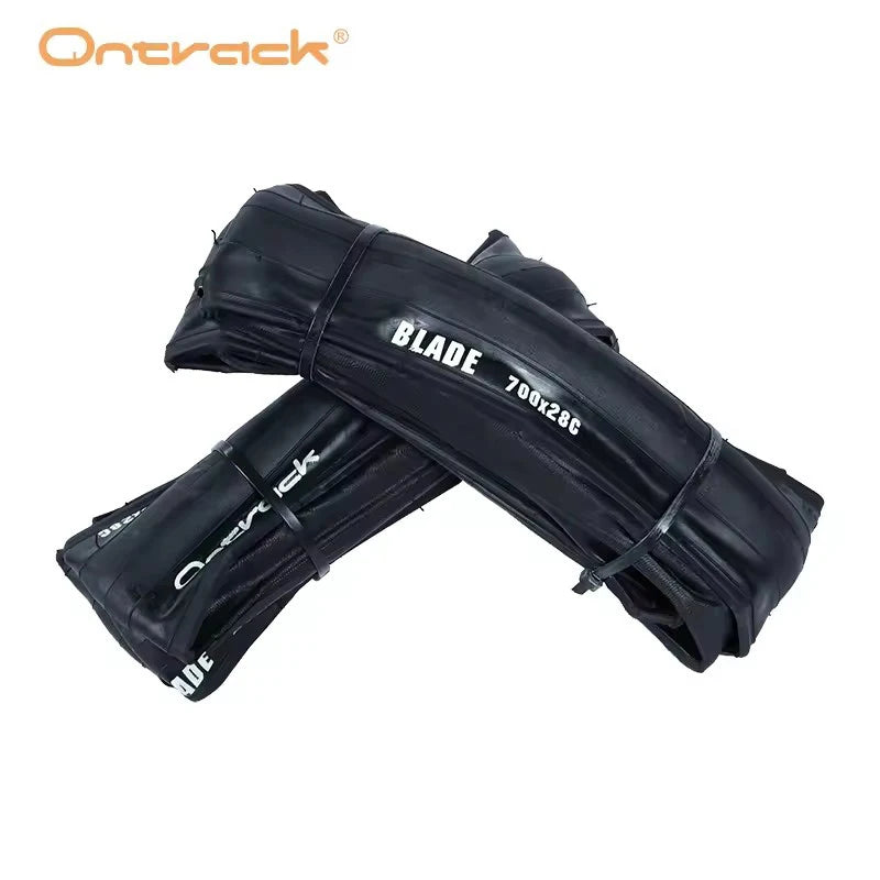 Ontrack Folded Tire Road 700X25C 28C Blade 30Tpi Skin Wall Black Road Bike Tire Bicycle Clincher Foldable Gravel Tyre