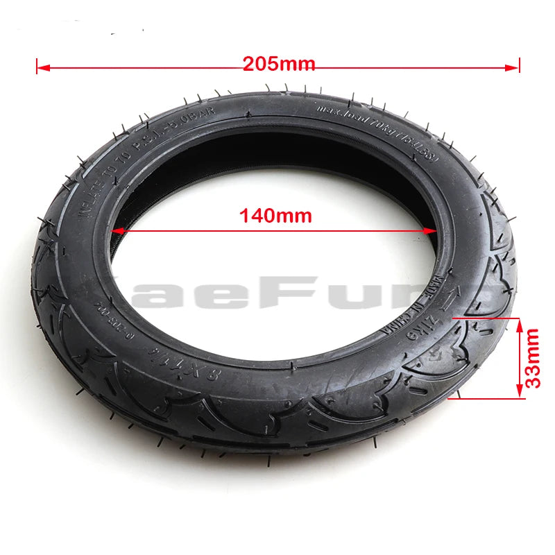 8x1 1/4 Pneumatic Wheel Inner Tube 8" Air Wheel Outer Tire 8x1.25 Inflatable Tyre with Inner Tube 200mm Scooter Tire
