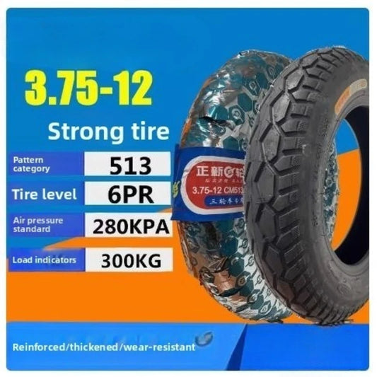 3.75-12 CST electric tricycle 3.75-12 tire Electric Bicycle Tires motorcycle Electric Cycle Tyre For E-BIKE 6pr Motorcycle Parts