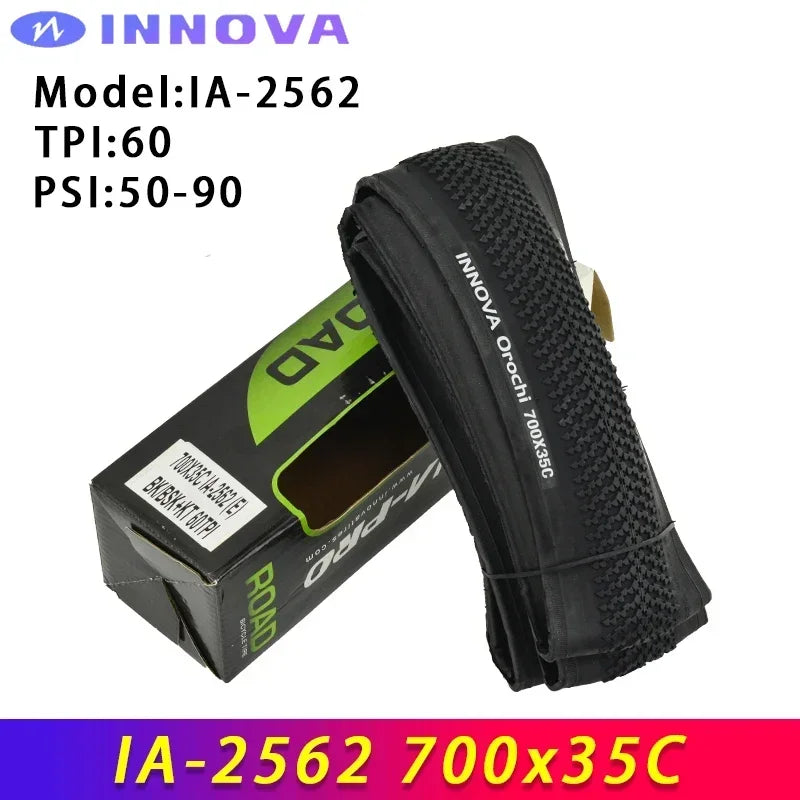 INNOVA Orochi IA-2562 700x32c/35c/38c Gravel Bicycle XC Off-Road MTB Bike Folding Tires 60-95 PSI Cycling Parts