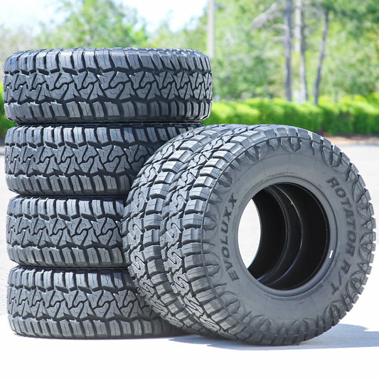 6 Tires Evoluxx Rotator R/T LT 235/80R17 Load E 10 Ply RT Rugged Terrain
