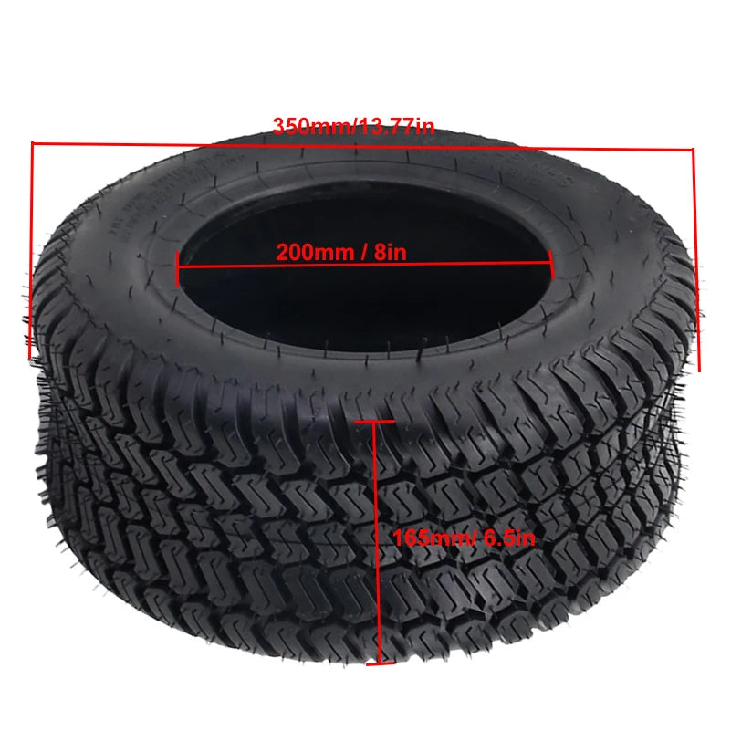 16x6.50-8 Lawn Mower Tire Garden Tractor 16x6.5x8 Turf Tubeless Heavy Duty 4Ply