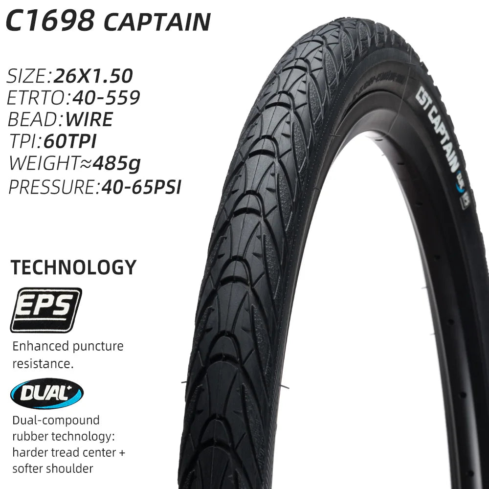 CST C1698 CAPTAIN TRAVEL BICYCLE TIRE OF CITY BIKE TYRE C1698 KIDS TIRE 34-349 C-1698 WIRE BEAD