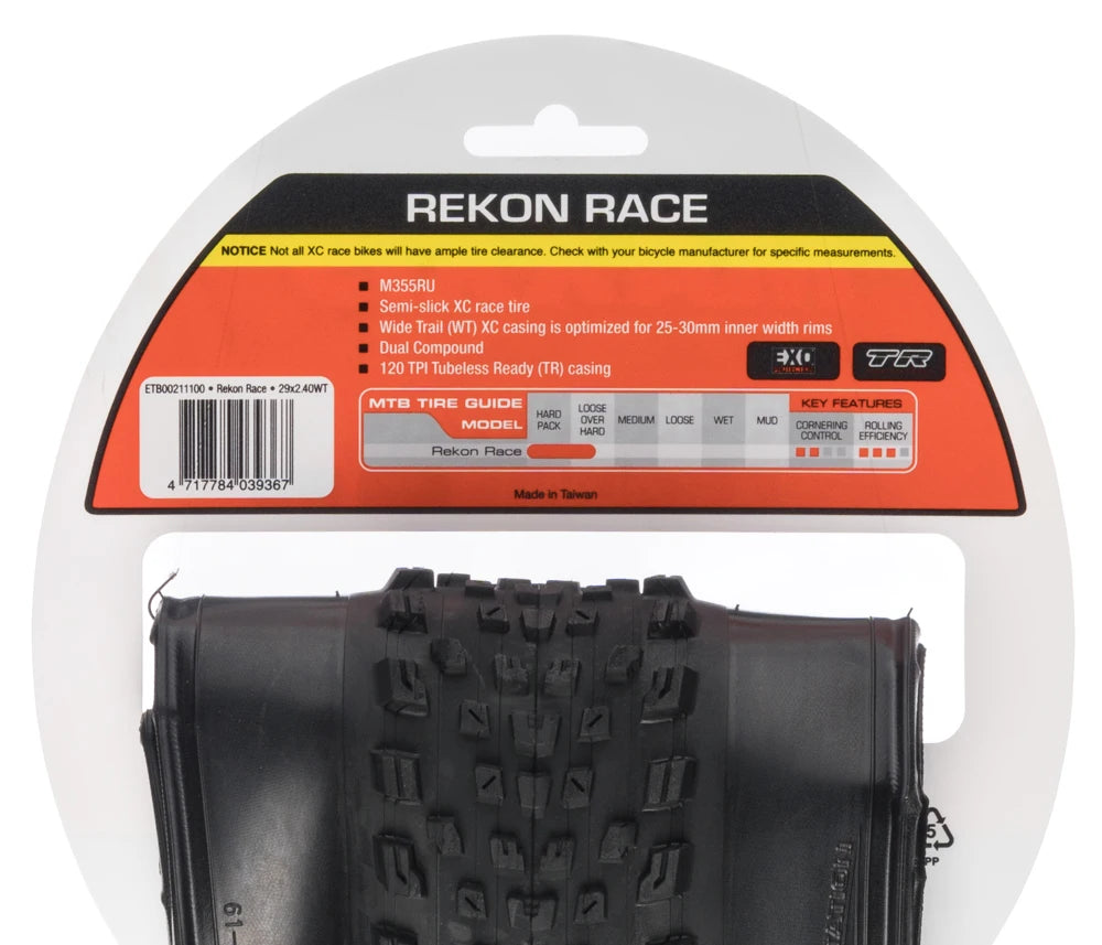 MAXXIS REKON RACE XC AM FR MOUNTAIN BICYCLE TIRE OF MTB BIKE TYRE TUBELESS FOLDABLE BEAD