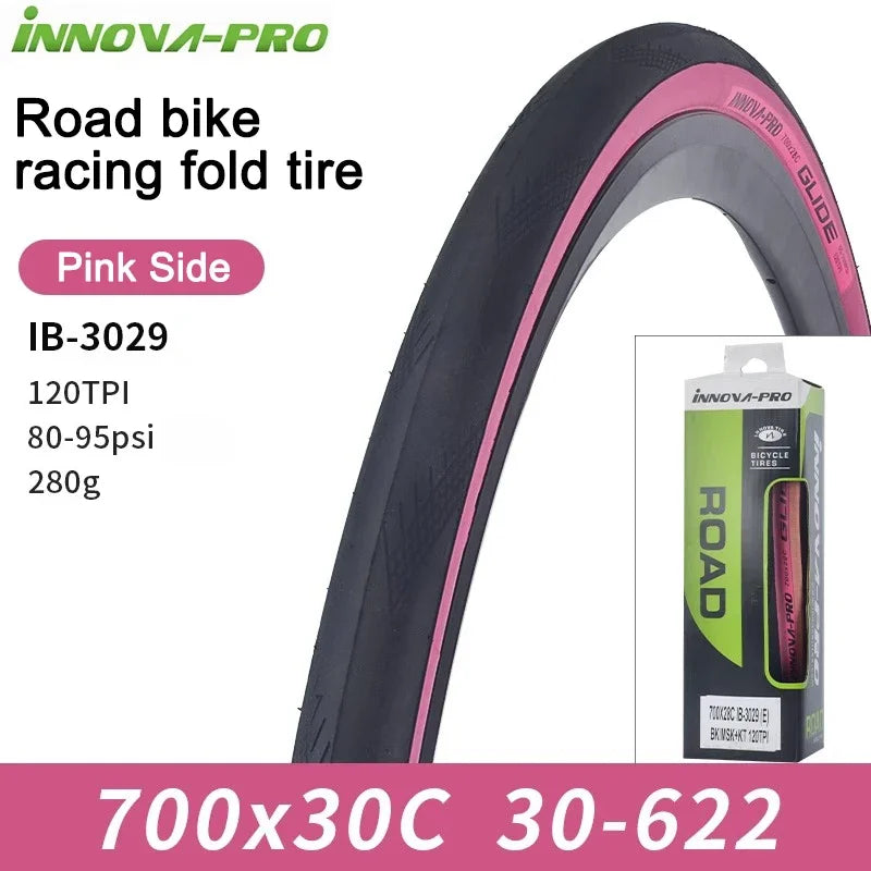 INNOVA Original 700C 700x25c/28c/30c Racing Folding Tire 120TPI for Road Bicycle Racing Bike IB-3029 Cycling Parts