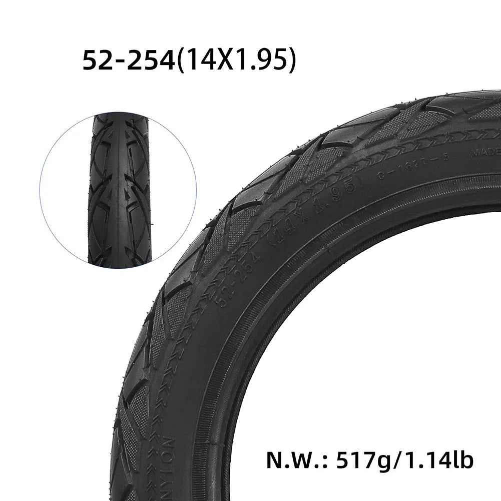 14 Inch For Electric Bike Outer Tire 14x1 95 52254 Replacement Tire Made with Rubber Material for Consistent Riding
