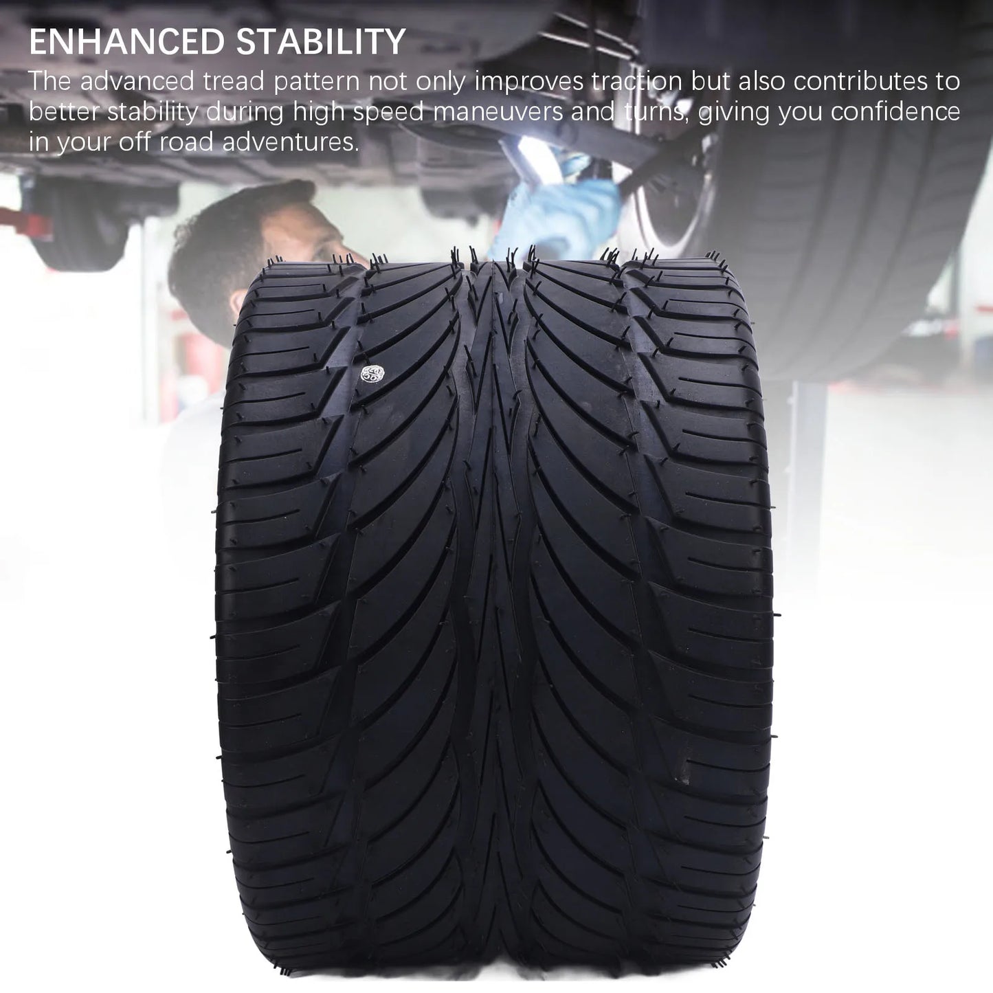 10 Inch 235/30-10 Tire Go Kart Tire All Terrain Multifunction Excellent Traction Rubber for ATV UTV Go Kart Golf Cart Lawn Mower