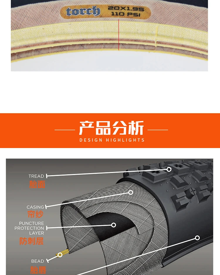 MAXXIS Original TORCH GRIFTER DTH 20x1.75/1.95/2.1/2.2/2.3 Silkshield Tire for Fold Bicycle 120TPI 20inch Folding Tire Bike