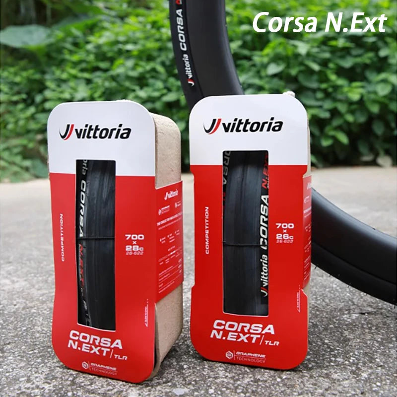 Vittoria Original Corsa N.Ext Tubeless-Ready/Tube Clincher Road Racing Bicycle 700x/24c/26c/28c/29c/30c/32c/34c Folding Tires