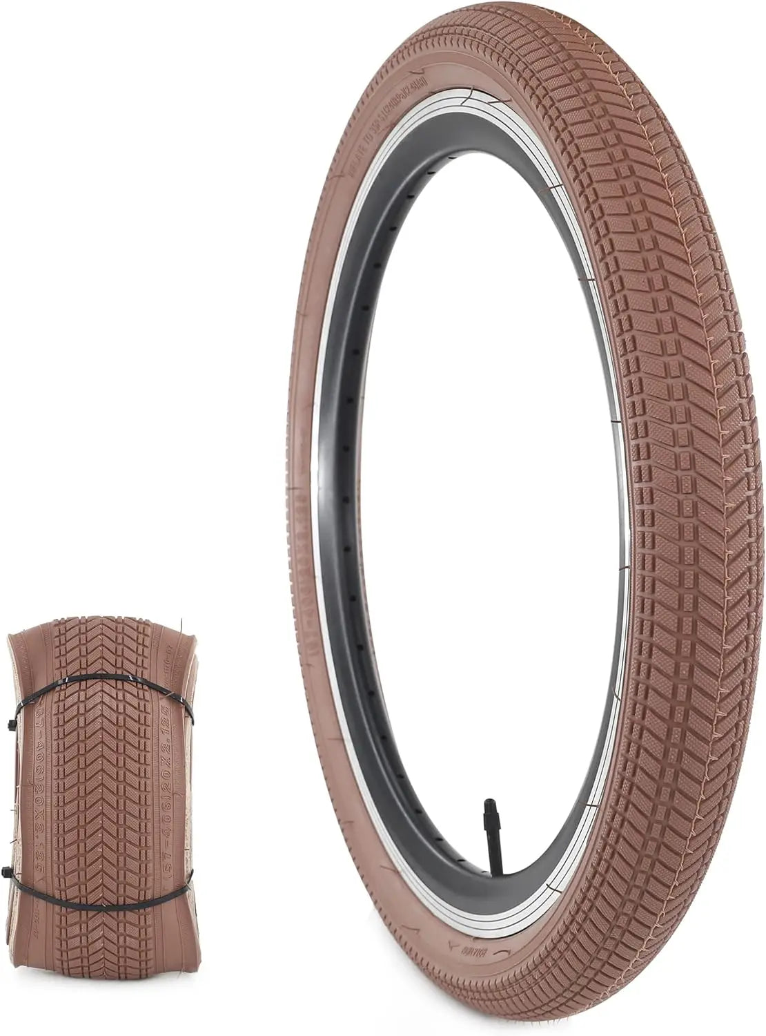 ZUKKA 1 Pack 20x2.125 Kid Bike Tire Anti-Slip Wear-Resistant 4 Colors Available for Child Bicycles Daily Riding