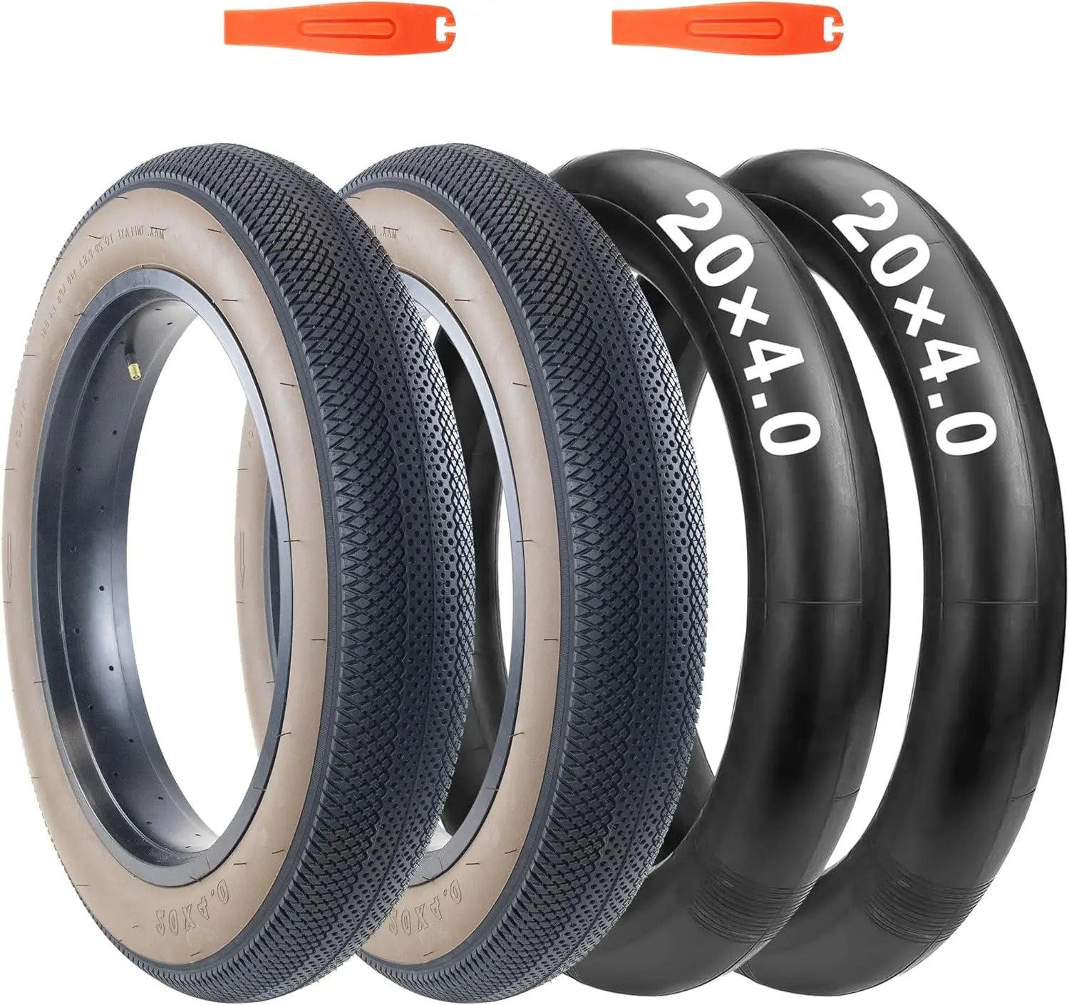 ZUKKA 60TPI Foldable 2 Pack E Bike 20x4.0 Fat tire 20 x 4 Fat tire 20x4 Bike tire Heavy Duty High-Performance Wear-Resistant E-B