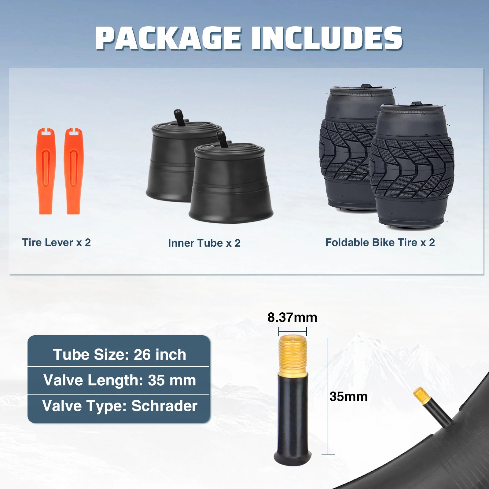 ZUKKA 26x3.0 All - Terrain Tire for Kids, Electric Bikes & Tricycles - Superior Grip, Anti slip, Long - lasting Wear Resistance