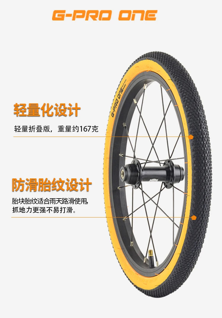 G-PRO-ONE Original BMX Bike Small Wheel Bicycle Folding Tire 16x1.25 32-305 Anti-slip Wear-resistant IA-1009 Cycling Parts