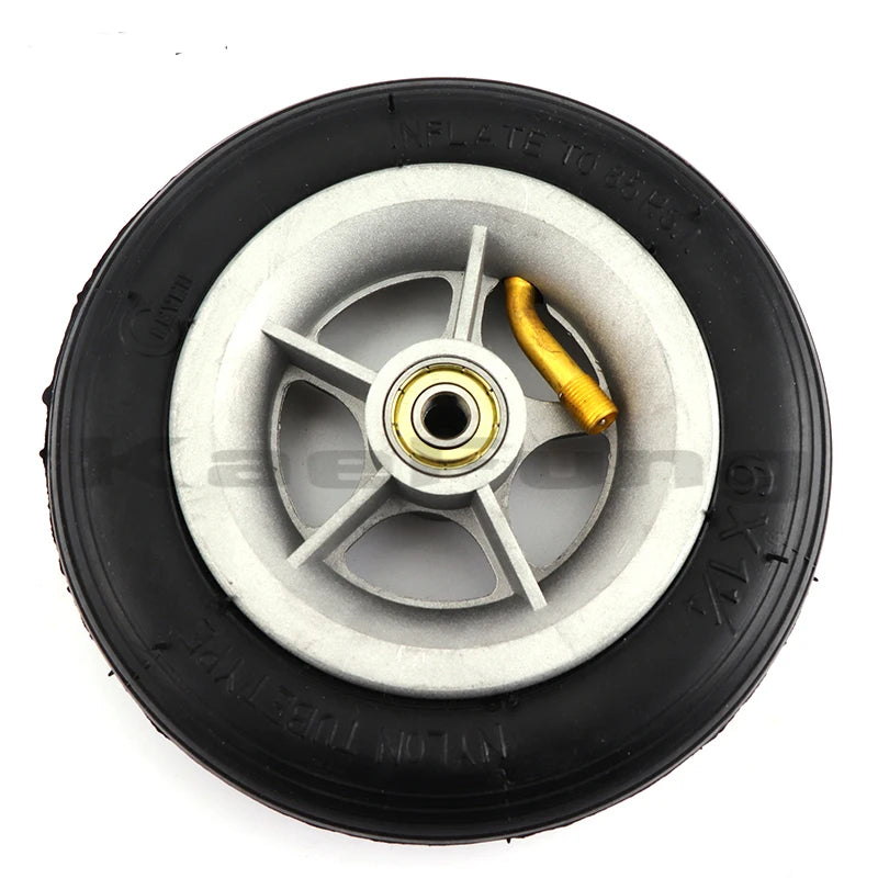 For Gas Electric Scooters E-Bike A-Folding Bike 6X1 1/4 Wheels 150mm 6 Inch Pneumatic Tire Inner Tube with 4 Inch Aluminum Rims