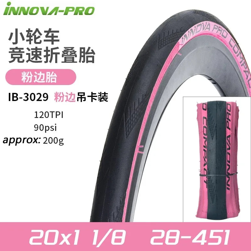 INNOVA-PRO Original 28-451 20x1 1/8 BMX Small Wheel Bike Racing Tire 20inch Folding Tires IB-3029 Cycling Parts
