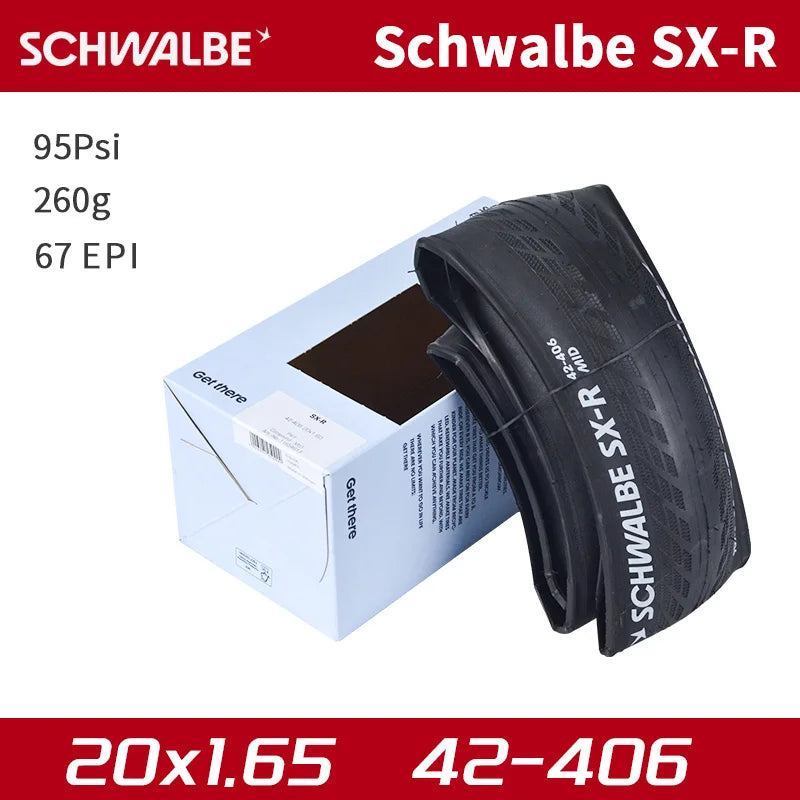 SCHWALBE Original SX-R 20x1.65/20x1.85/20x1 1/8 Folding Tire for BMX Bike Small Wheel Folding Bicycle Cycling Parts