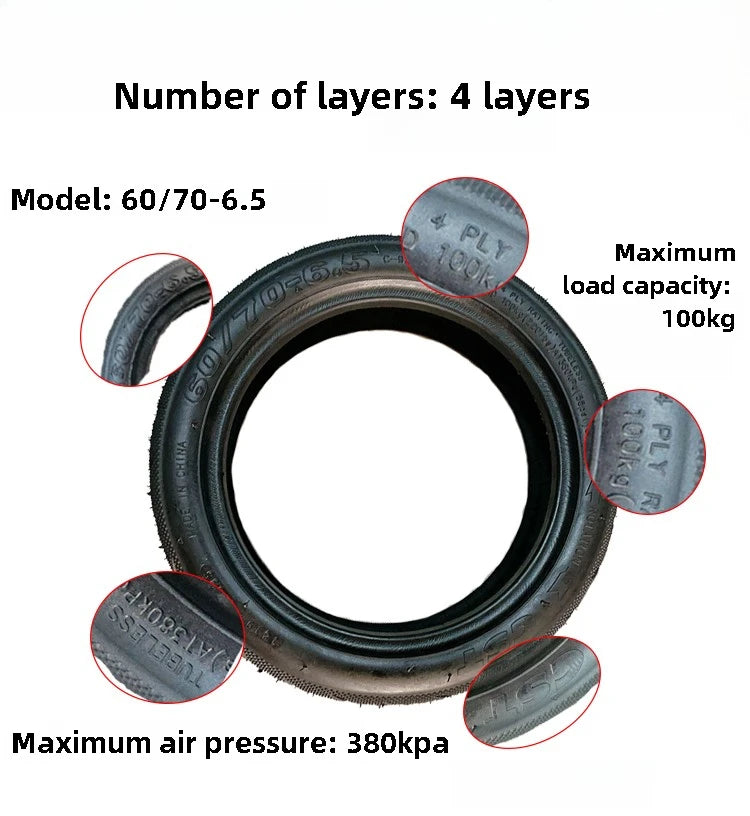 CST 60/70-6.5 Tubeless Electric Scooter Tires For Segway Ninebot Max G30  Vacuum Tyre 10 Inch tire Electric Scooter Wheel Parts