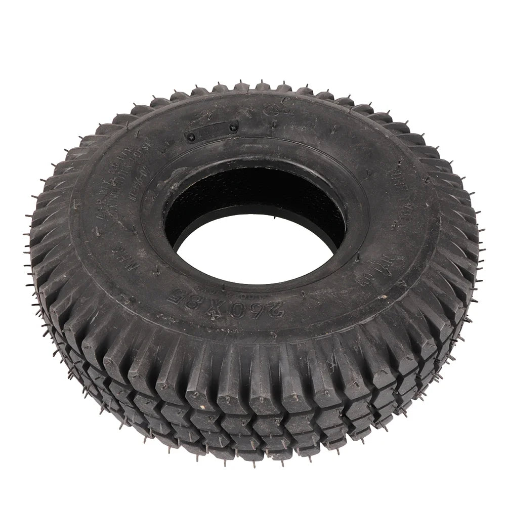 Wear Resistant Tyre 260x85 4 Inch Black Puncture Proof Fits Mobility Scooter Block Tread