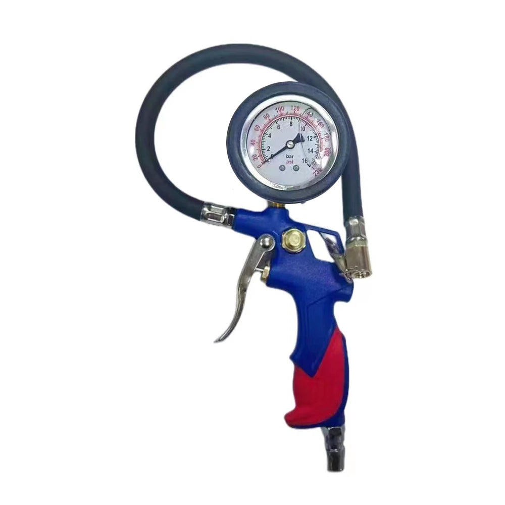 Tire Inflator with Pressure Gauge Mechanical Pointer Tire Pressure Gauge Strong Wear Resistance Easy to Use  for Car Truck