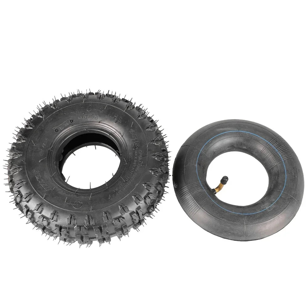 4.10/3.50-4 Tyre and Tube Sack Truck Wheels Replacement Pneumatic for Dirt Bike ATV UTV Garden Trolly Trolley Wheelbarrow