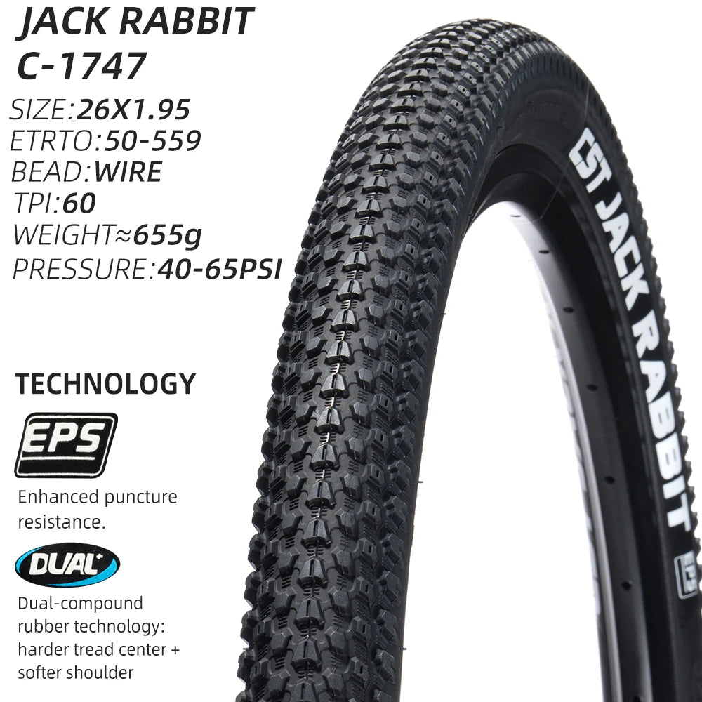 CST C-1747 JACK RABBIT MOUNTAIN BICYCLE TIRE XC BIKT TYRE C1747 26 27.5 29