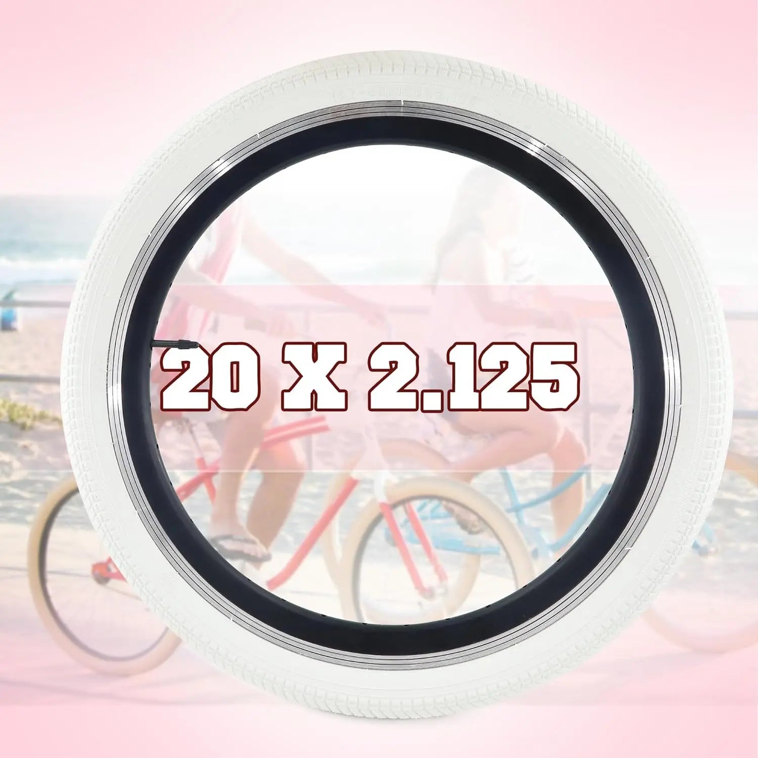 ZUKKA 1 Pack 20x2.125 Kid Bike Tire Anti-Slip Wear-Resistant 4 Colors Available for Child Bicycles Daily Riding