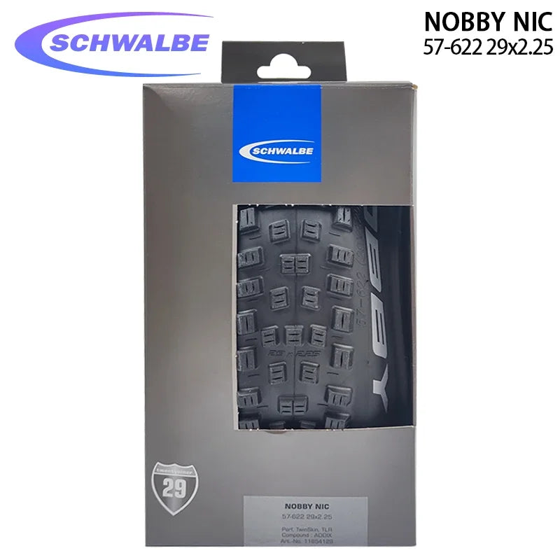 SCHWALBE Original NOBBY NIC 29x2.25 Tubeless Black Folding MTB Bicycle Tire for Tour and All-Mountain XC Tracks Bike Parts