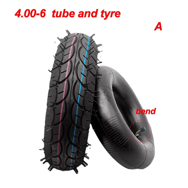Electric vehicle tire 4.00-6 inner and outer tire 4.10/3-6 butyl rubber inner tube 13 inch pneumatic tire