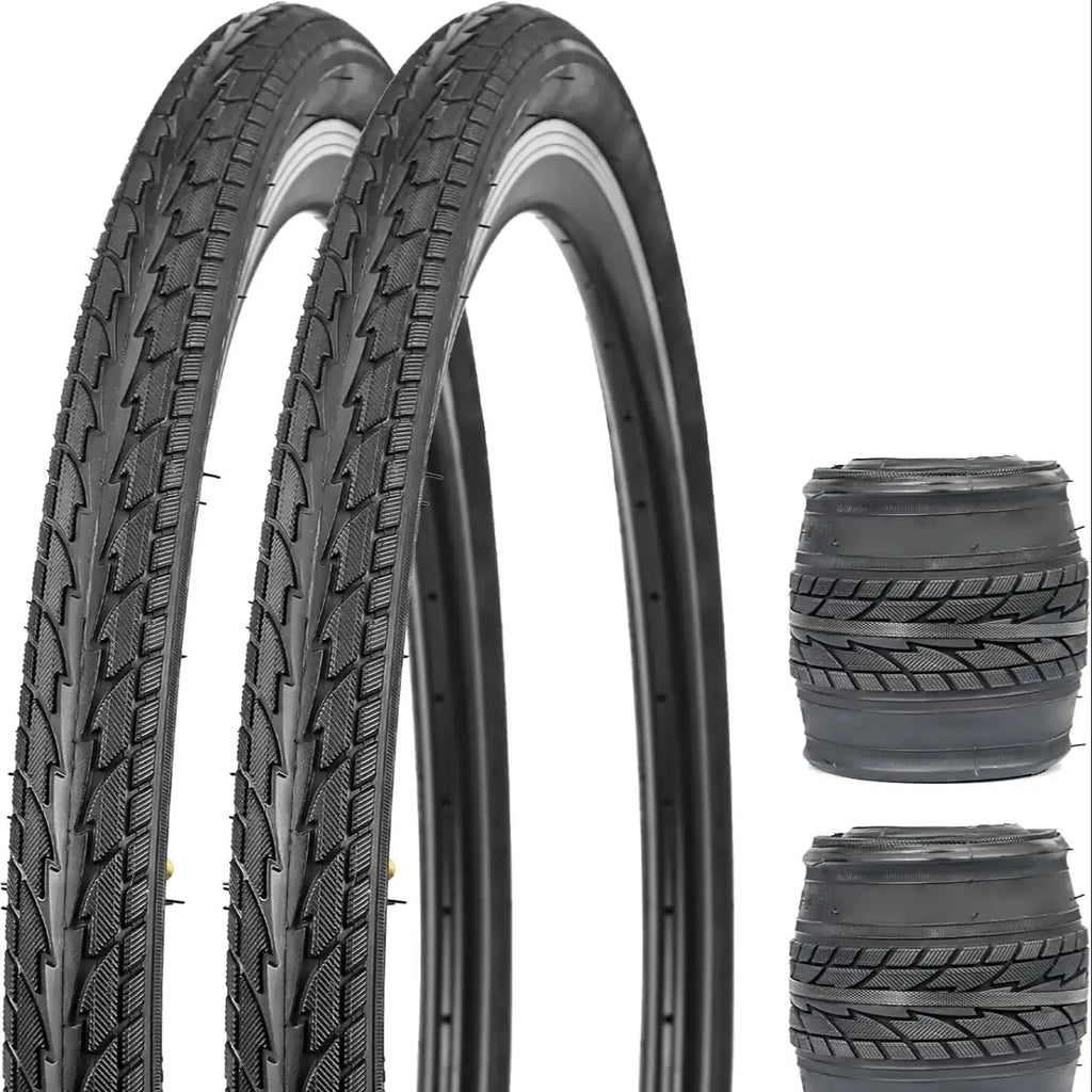 ZUKKA 1/2 Pack 26x1.75 Folding Bike Tire Anti-slip Wear-Resistant Replacement for City Commuter Lady Cruiser Bicycle