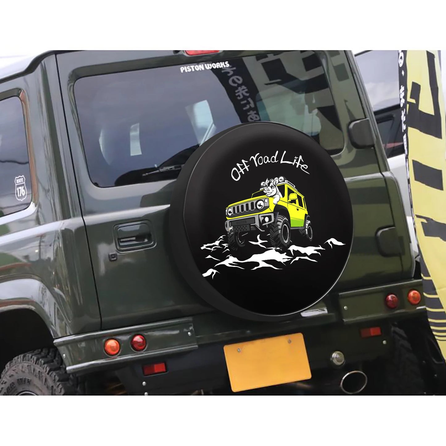 New Design 28 Inches Spare Tire Cover for Suzuki Jimny JB64 JB74 JB64W JB74W Back Wheel Cover Storage Bag Protector Jimny Tire