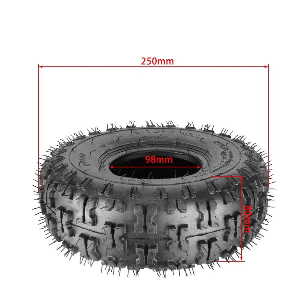4.10/3.50-4 Tyre and Tube Sack Truck Wheels Replacement Pneumatic for Dirt Bike ATV UTV Garden Trolly Trolley Wheelbarrow