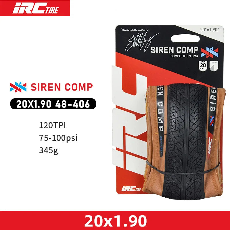 Japan Original IRC SIREN COMP BMX Bicycle Fold Tire 20x1 1/8 20x1 3/8 20x1.50/1.75/1.90 Small Wheel Bike 406/451 Tire