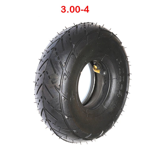 For Knobby Scooter Go Kart Karting Electric Moto Wheel Highway Tyres 3.00x4 3.00-4 Inner Tube Out Tire